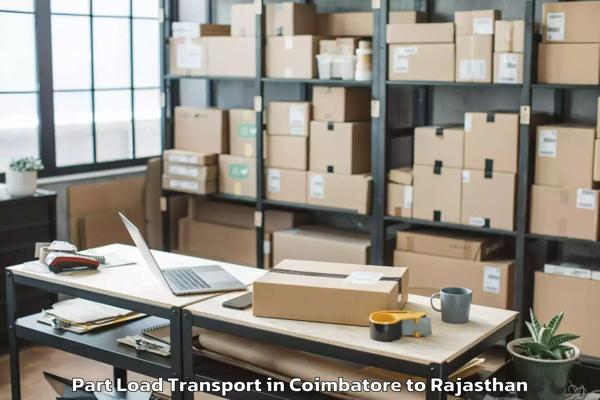 Easy Coimbatore to Bilara Part Load Transport Booking